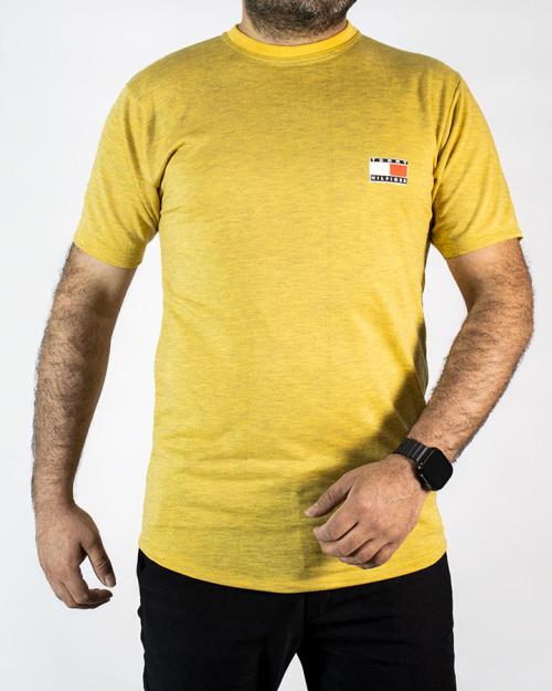 تیشرت مردانه آستین کوتاه Tommy زرد مدل 1525